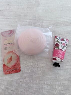 3 piece set- exfoliating scrub, bar soap and cream